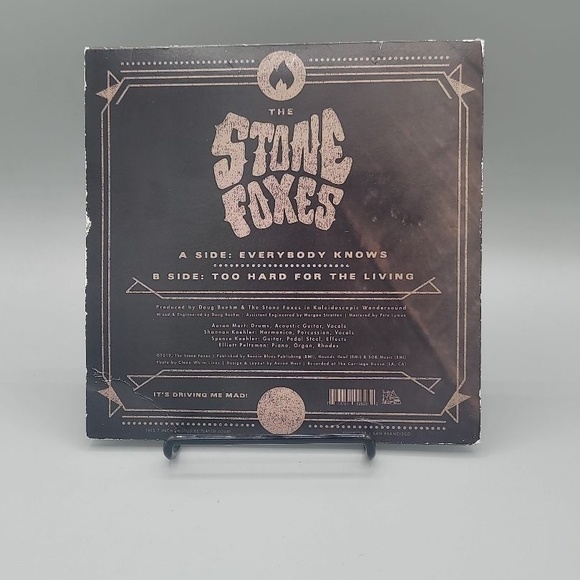 The Stone Foxes 7 Inch Vinyl Everybody Knows Too Hard For The Living Indie Rock - Picture 2 of 3